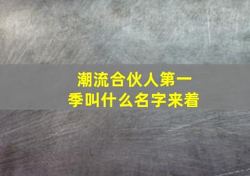 潮流合伙人第一季叫什么名字来着