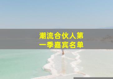 潮流合伙人第一季嘉宾名单