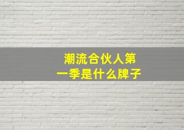 潮流合伙人第一季是什么牌子