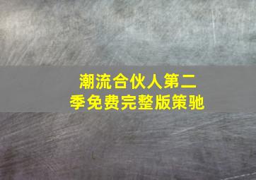 潮流合伙人第二季免费完整版策驰