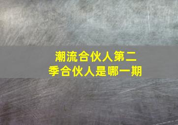 潮流合伙人第二季合伙人是哪一期