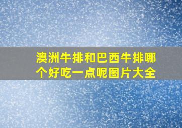 澳洲牛排和巴西牛排哪个好吃一点呢图片大全