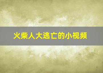 火柴人大逃亡的小视频