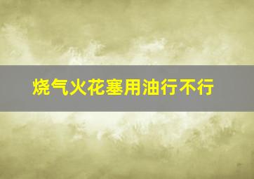 烧气火花塞用油行不行