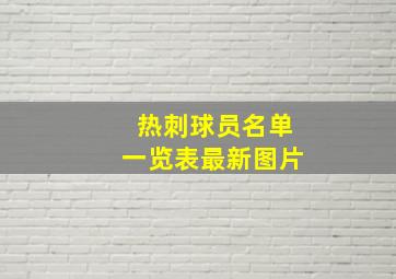 热刺球员名单一览表最新图片