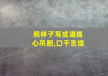 照样子写成语提心吊胆,口干舌燥