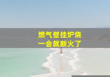 燃气壁挂炉烧一会就断火了