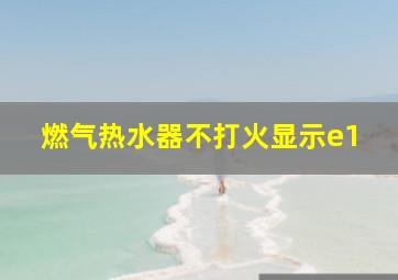 燃气热水器不打火显示e1