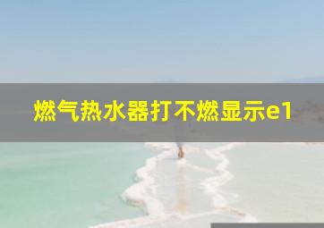 燃气热水器打不燃显示e1