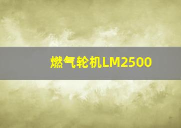 燃气轮机LM2500