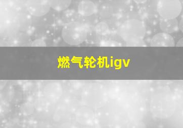 燃气轮机igv