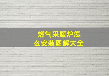 燃气采暖炉怎么安装图解大全