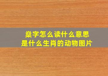 燊字怎么读什么意思是什么生肖的动物图片