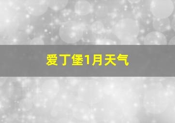 爱丁堡1月天气