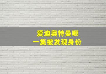 爱迪奥特曼哪一集被发现身份