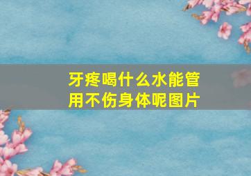 牙疼喝什么水能管用不伤身体呢图片