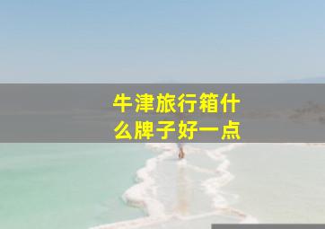 牛津旅行箱什么牌子好一点