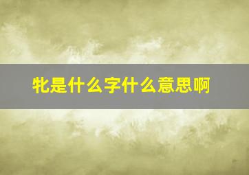 牝是什么字什么意思啊