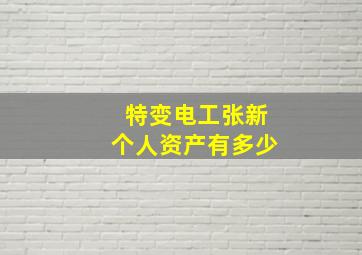 特变电工张新个人资产有多少