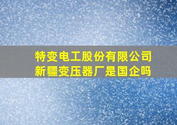 特变电工股份有限公司新疆变压器厂是国企吗