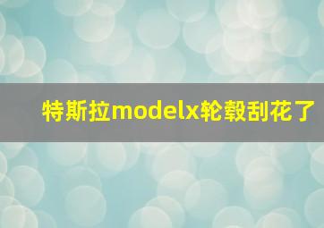 特斯拉modelx轮毂刮花了