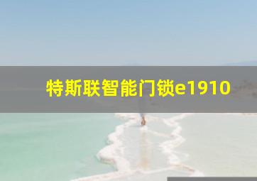 特斯联智能门锁e1910