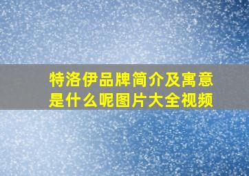 特洛伊品牌简介及寓意是什么呢图片大全视频