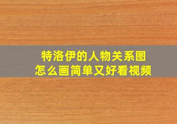 特洛伊的人物关系图怎么画简单又好看视频