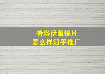 特洛伊眼镜片怎么样知乎推广