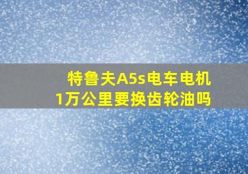 特鲁夫A5s电车电机1万公里要换齿轮油吗