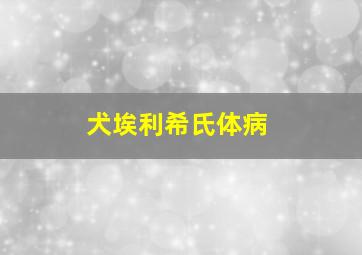 犬埃利希氏体病