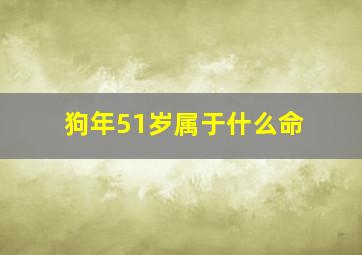 狗年51岁属于什么命