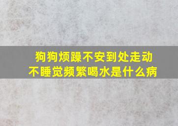 狗狗烦躁不安到处走动不睡觉频繁喝水是什么病