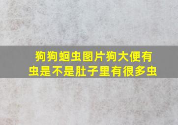 狗狗蛔虫图片狗大便有虫是不是肚子里有很多虫