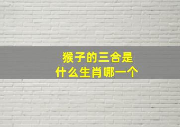 猴子的三合是什么生肖哪一个