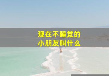 现在不睡觉的小朋友叫什么