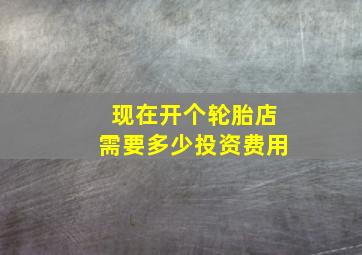 现在开个轮胎店需要多少投资费用