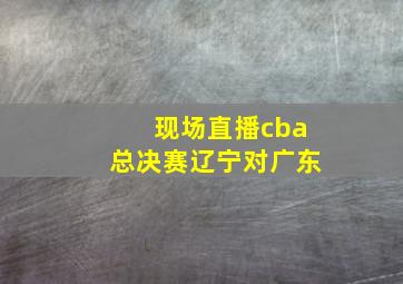 现场直播cba总决赛辽宁对广东