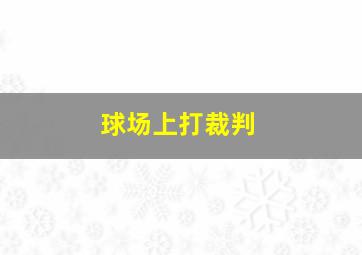 球场上打裁判