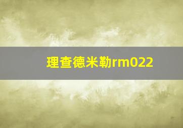 理查德米勒rm022