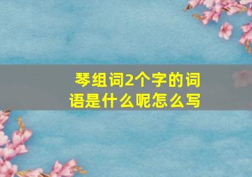 琴组词2个字的词语是什么呢怎么写