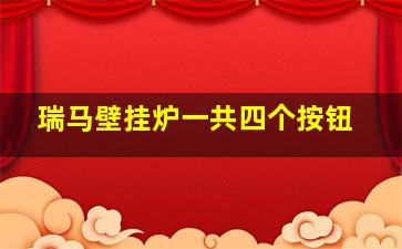 瑞马壁挂炉一共四个按钮