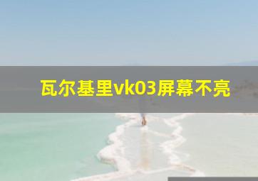 瓦尔基里vk03屏幕不亮