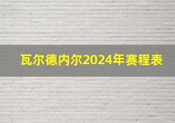 瓦尔德内尔2024年赛程表