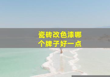 瓷砖改色漆哪个牌子好一点