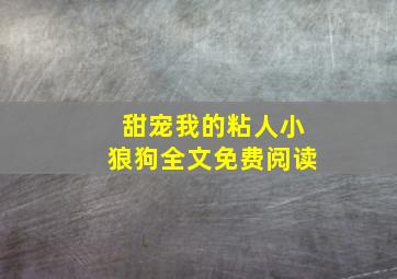 甜宠我的粘人小狼狗全文免费阅读