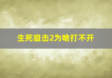 生死狙击2为啥打不开