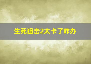 生死狙击2太卡了咋办