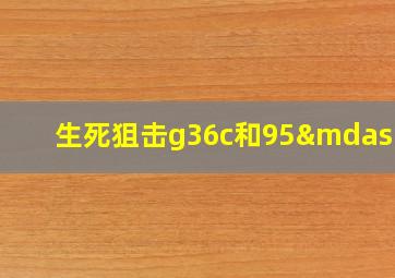 生死狙击g36c和95—1