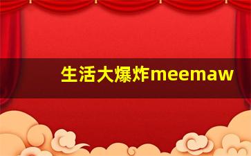 生活大爆炸meemaw